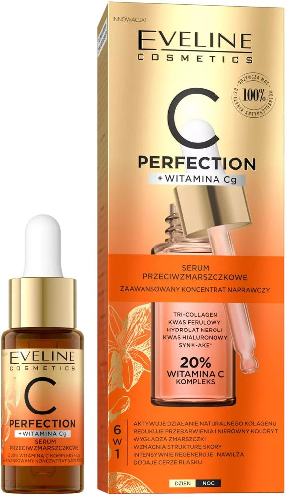 Eveline - C-PERFECTION - Strongly rejuvenating anti-wrinkle SERUM with vitamin C 18 ml 5903416037279