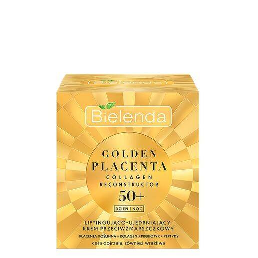 Bielenda Golden Placenta Collagen Reconstructor Liftingujący Ujędrniający Krem Przeciwzmarszczkowy 50+ Dzień/Noc 50ml