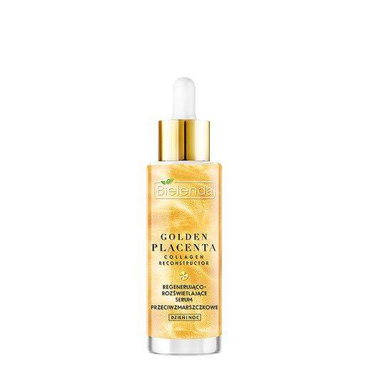 Bielenda Golden Placenta Collagen Reconstructor Regenerujące Rozświetlające Serum Przeciwzmarszczkowe DZIEŃ/NOC 30ml