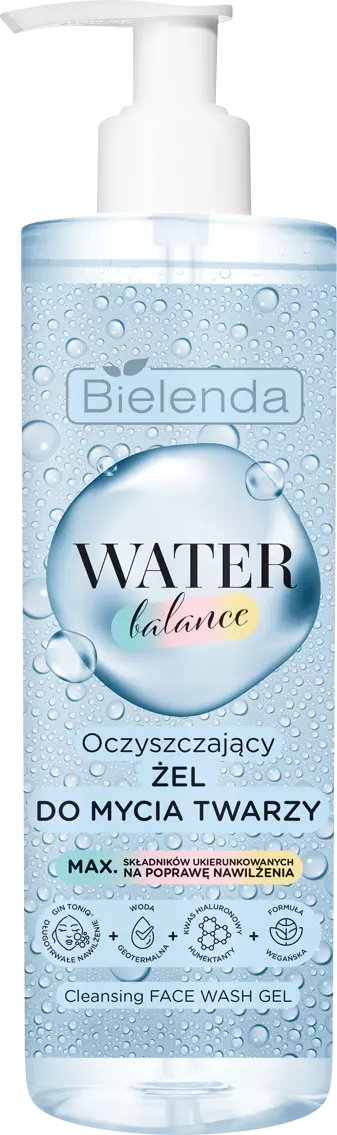 Bielenda Water Balance Oczyszczający żel do mycia twarzy 195g 