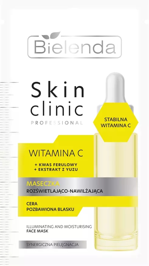 Bielenda Skin Clinic Professional Witamina C Rozjaśniający i Nawilżający Maska 8g