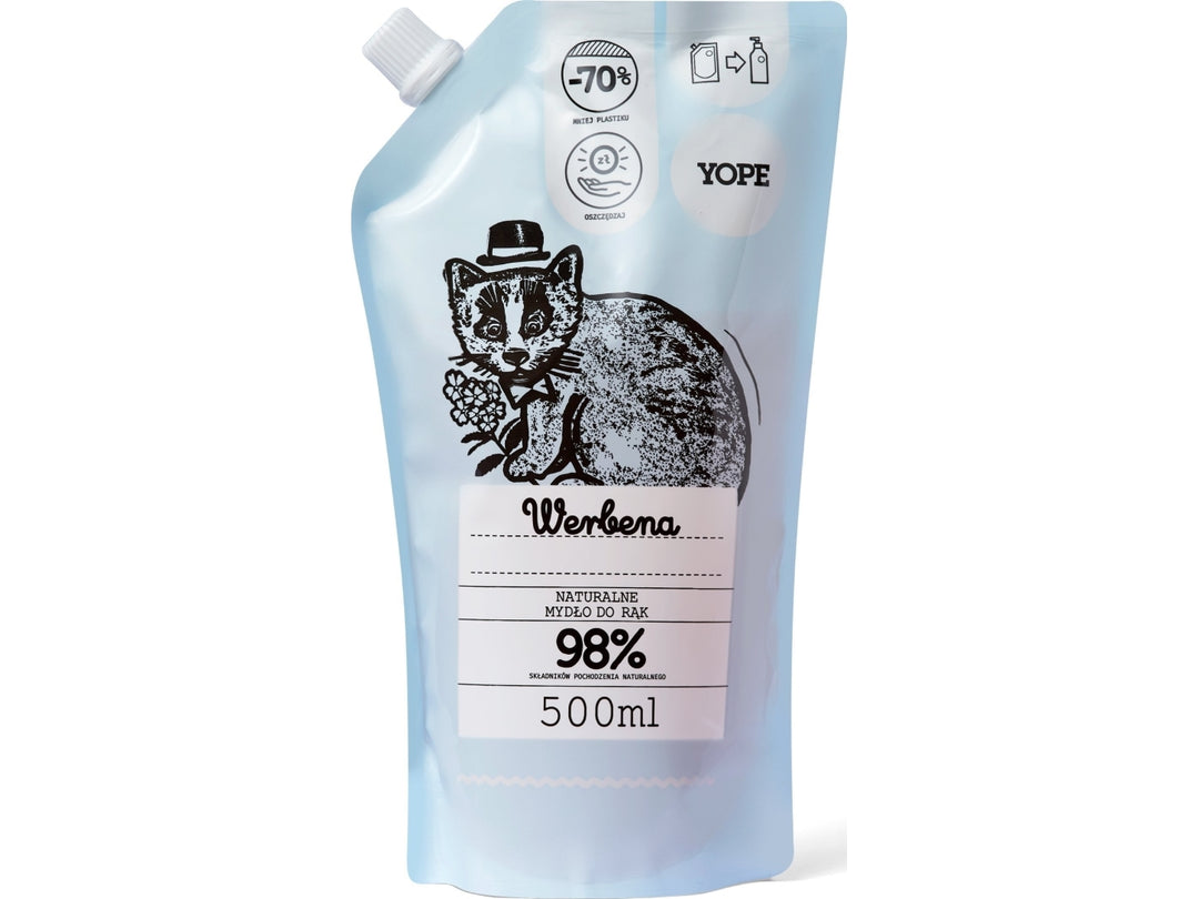 Yope - Naturalne nawilżające mydło w płynie VERBENA 500ml OPAKOWANIE UZUPEŁNIAJĄCE 5905279370029