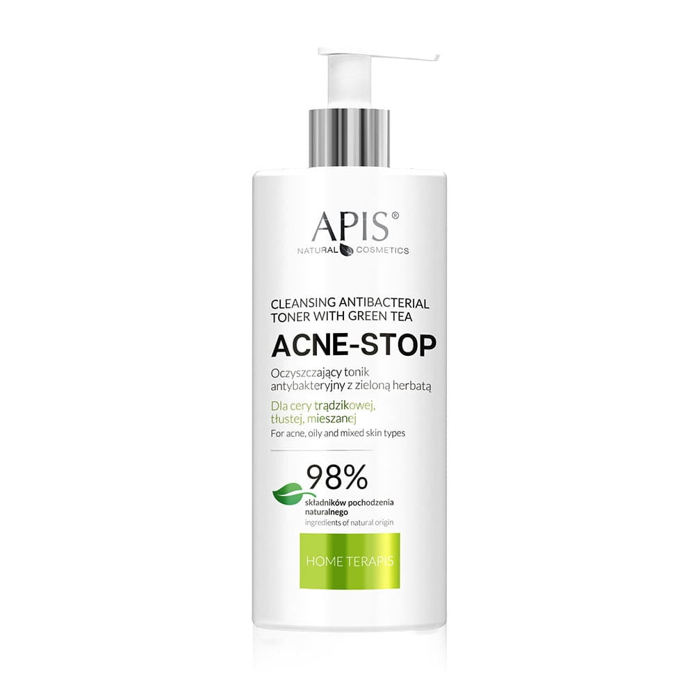 Apis Home Terapis Acne Stop Oczyszczający Tonik Antybakteryjny z Zieloną Herbatą 300ml