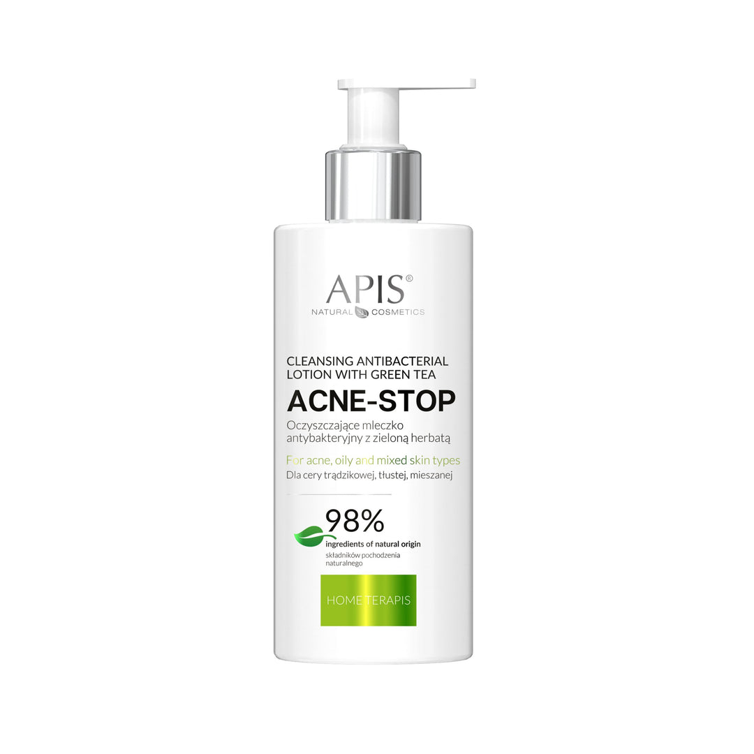 Apis Acne Stop Cleansing Antibacterial Lotion with Green Tea 300ml