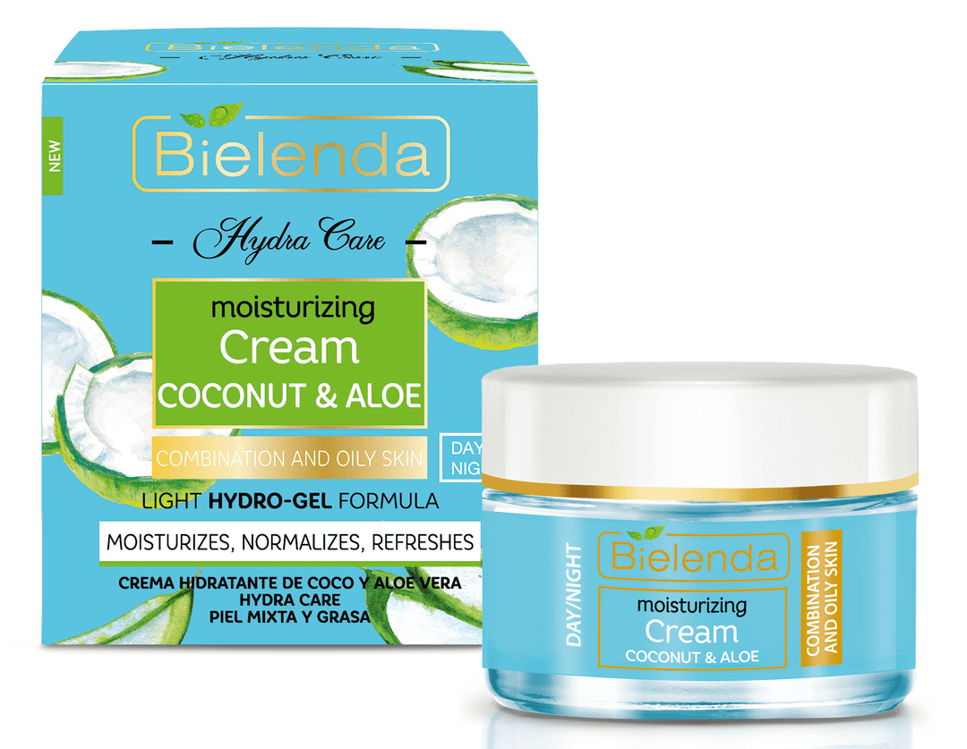 Bielenda Hydra Care Nawilżający Krem do Twarzy Kokos &amp; Aloes Skóra Mieszana 50ml