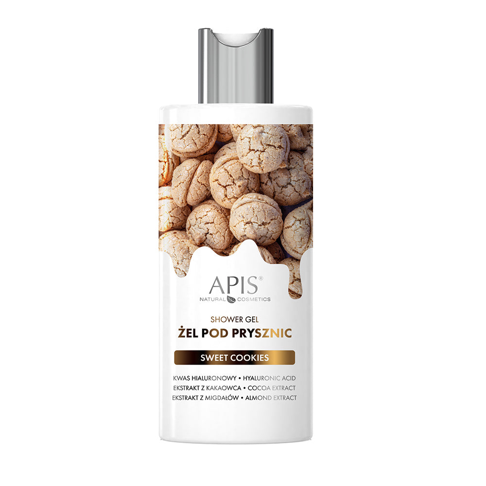 Apis Sweet Cookie Shower Gel Balm z kwasem hialuronowym, kakao i ekstraktem z migdałów 300ml