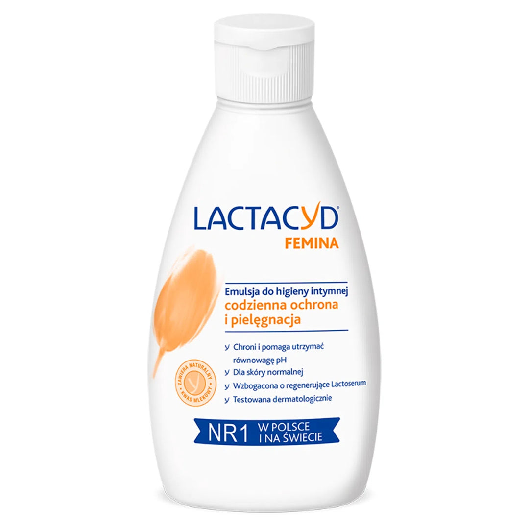 Lactacyd Femina – Emulsja do higieny intymnej z nakrętką 200ml 5391520942662