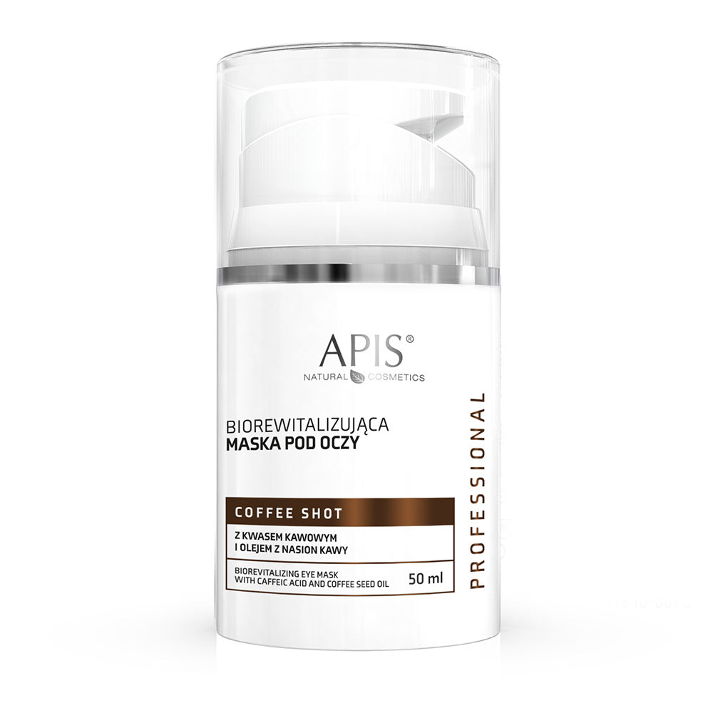 Apis Professional Coffee Shot Biorevitalizing Eye Mask z kwasem kawowym i olejem z nasion kawy 50ml