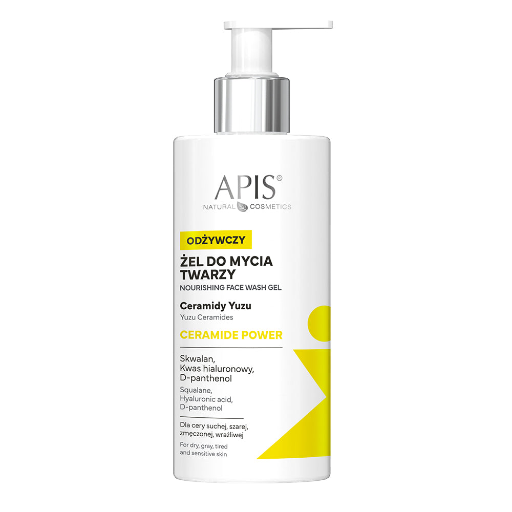 Apis Ceramide Power Nourising Face Wash Gel for Dry Grey and Tired Skin 300ml