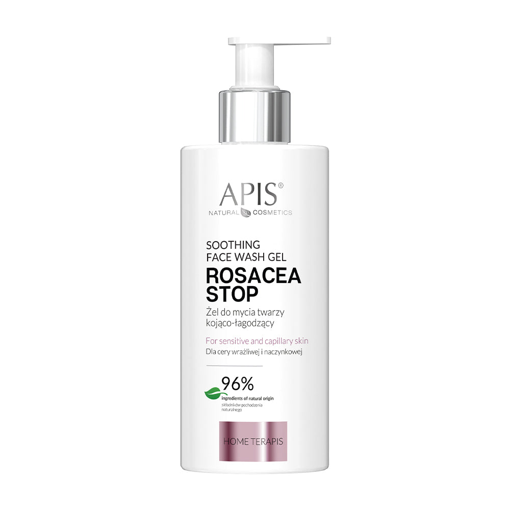 Apis Rosacea Stop Soothing Face Wash Gel for Sensitive and Capillary Skin 300ml