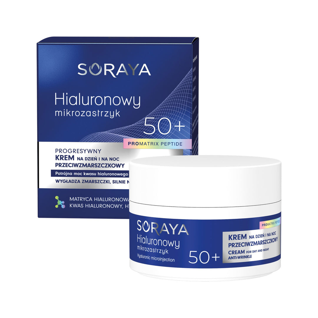 SORAYA Hyaluronic Micro Injection Progressive Anti Wrinkle Cream 50+ Day and Night 50 ml 5901045092638