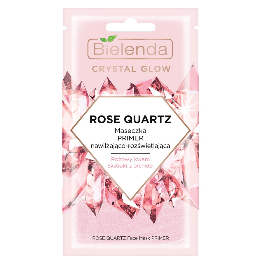 Bielenda Crystal Glow Rose Quartz Moisturising and Illuminating Face Mask Primer 8g