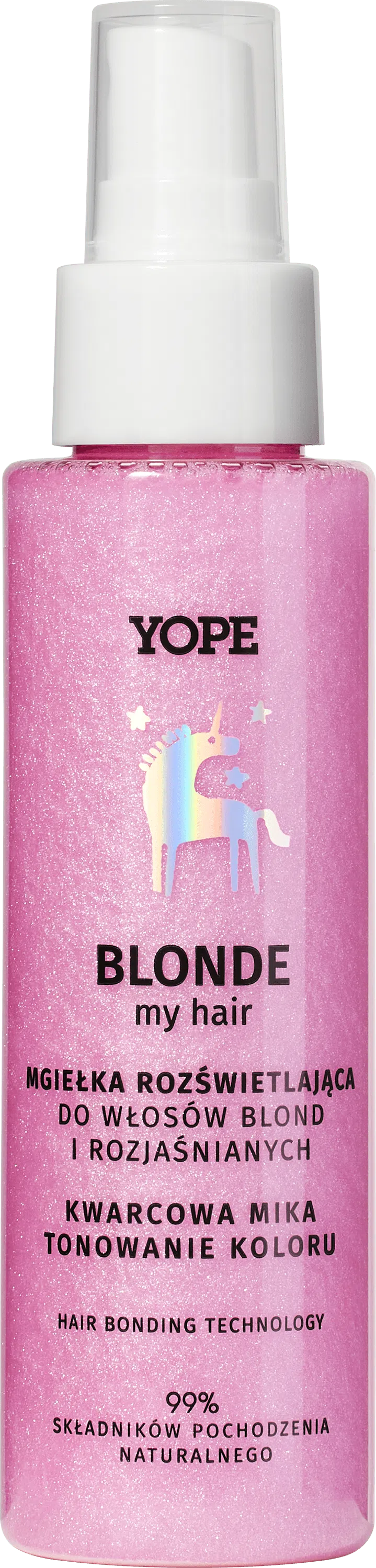 YOPE Blonde My Hair Brightening Mist for Blonde and Lightened Hair Quartz Mica 100 ml 5903760207007