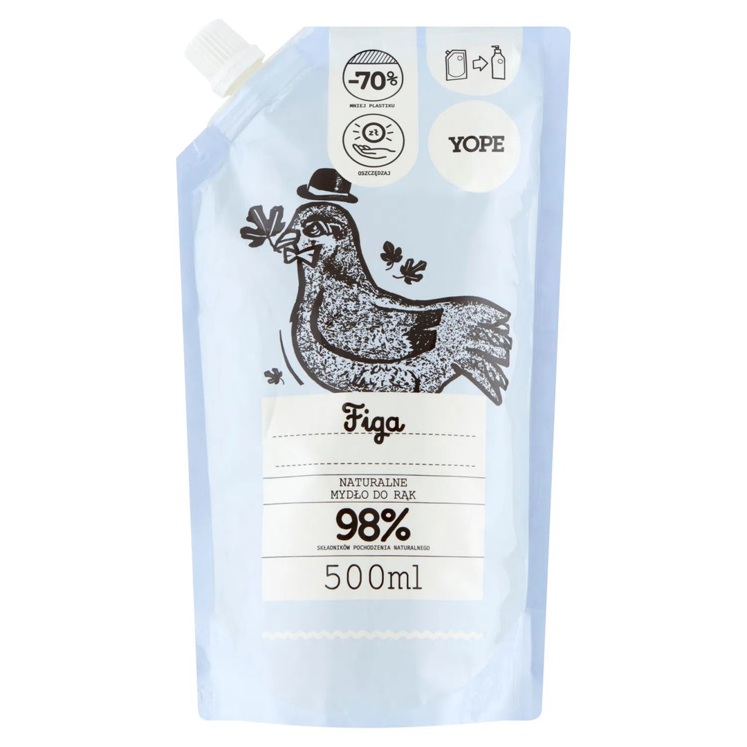 Yope - Natural Moisturising Liquid Soap FIG TREE 500ml REFILL PACK 5905279370005