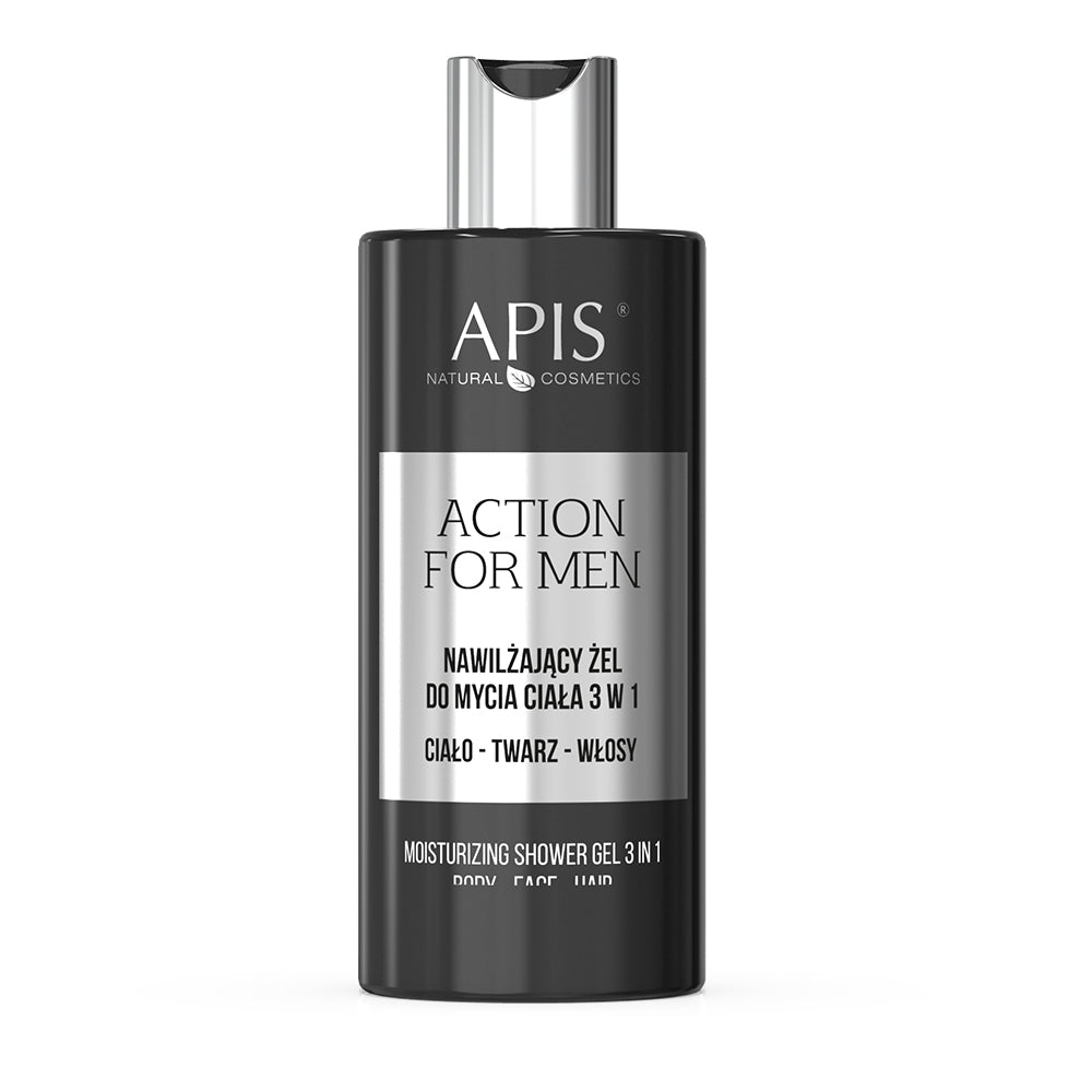 Apis Action for Men 3w1 Nawilżający żel pod prysznic do ciała 300ml