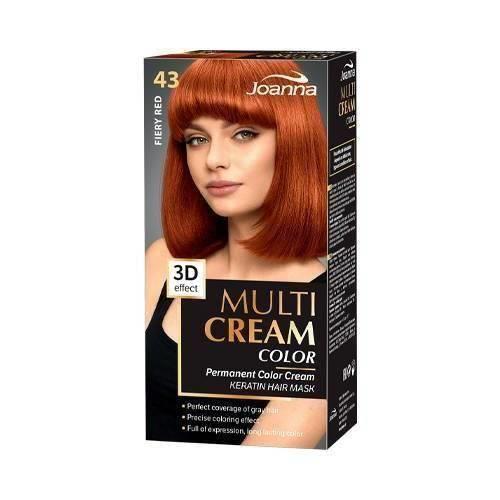 Joanna Multi Cream Color Intense Fiery Red with Long Lasting Effect no 43