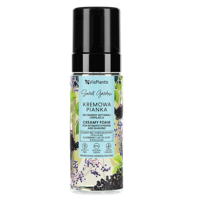 Vis Plantis Secret Garden Black Elderberry and Lactic Acid Intimate Hygiene Foam 170ml