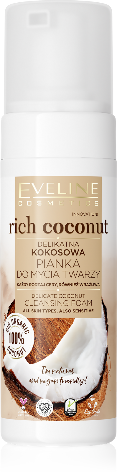 Eveline Rich Coconut Delicate Coconut Cleansing Foam for All Skin Type 150ml