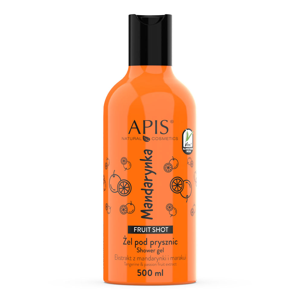 Apis Fruit Shot Tangerine Shower Gel 100% wegańska formuła 500ml