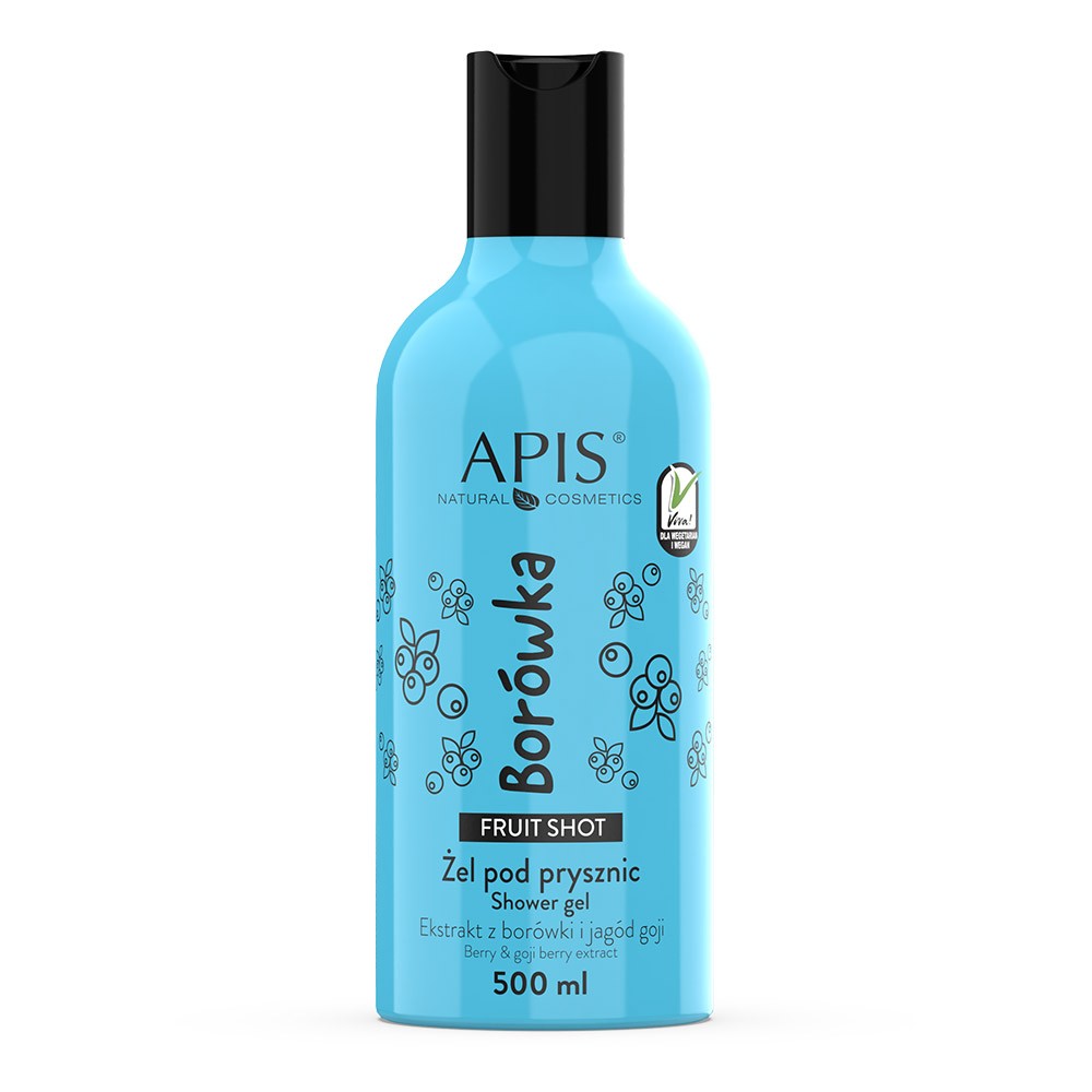 Apis Fruit Shot Berry and Goji Berry Extract Żel pod prysznic z formułą 100% wegańską 500ml