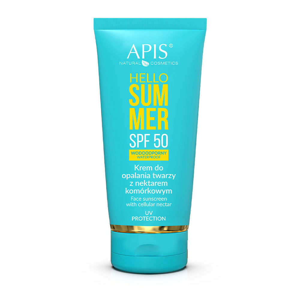 Apis Hello Summer Wodoodporny krem ​​przeciwsłoneczny do twarzy SPF 50 z nektarem komórkowym 50 ml