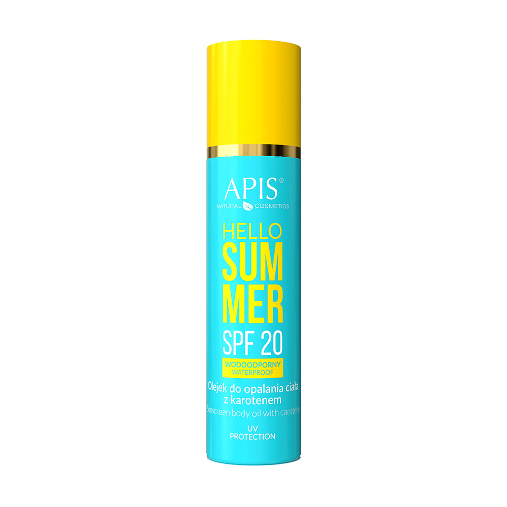 Apis Hello Summer Wodoodporny Aktywator SPF 20 Olejek do Ciała z Filtrem Opalającym i Karotenem 150ml