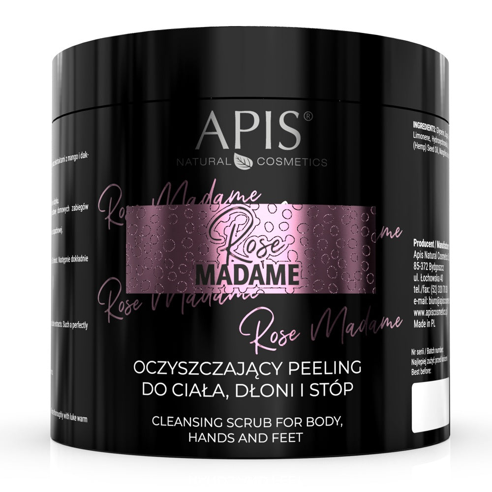 Apis Rose Madame Peeling oczyszczający do ciała, rąk i stóp 700g