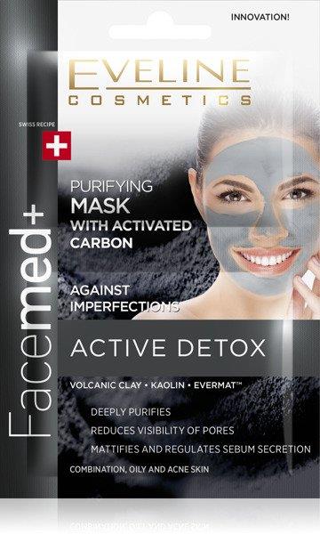 Eveline Facemed+ Hydra Deep Detox 8in1 Mask with Activated Carbon 2x5ml