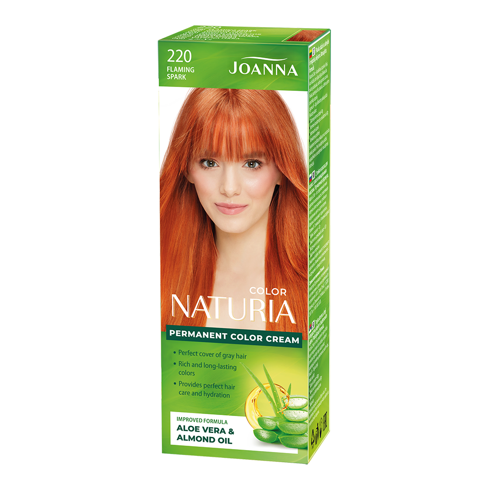 Joanna Naturia Permanent Hair Color Dye Care Shine No. 220 Flaming Spark 100ml