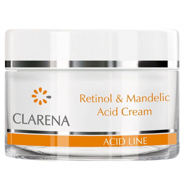 Clarena Acid Line Retinol i kwas migdałowy przeciwzmarszczkowy rozjaśniający krem ​​na noc 50ml