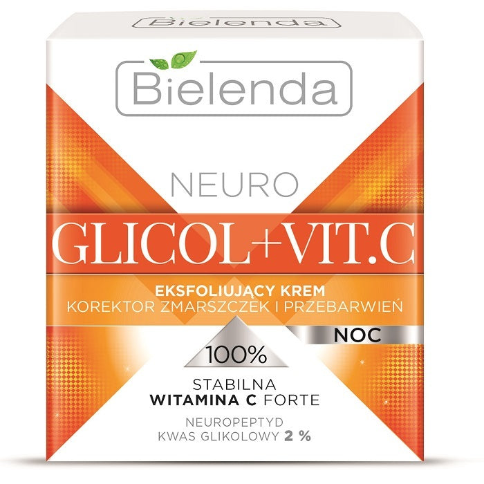 Bielenda Neuro Glicol i Vit C Exfoliating Night Cream Korektor Zmarszczek i Przebarwień 50ml