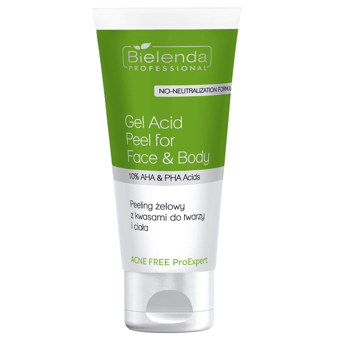 Bielenda Professional Acne Free ProExpert Face &amp; Body Peeling Gel z 10% AHA &amp; PHA 150ml