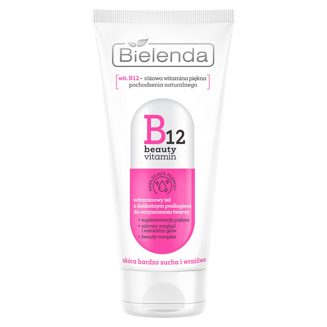 Bielenda B12 Beauty Vitamin Face Wash Gel With Peeling 150ml