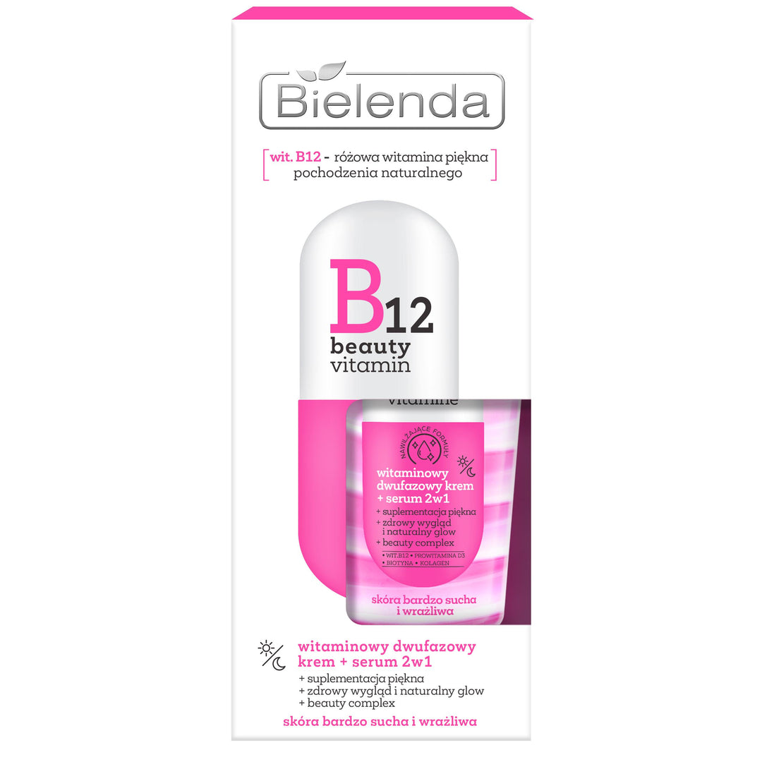 Bielenda B12 Beauty Vitamin 2-Phase Cream And Serum 2-In-1 Day/Night 45g