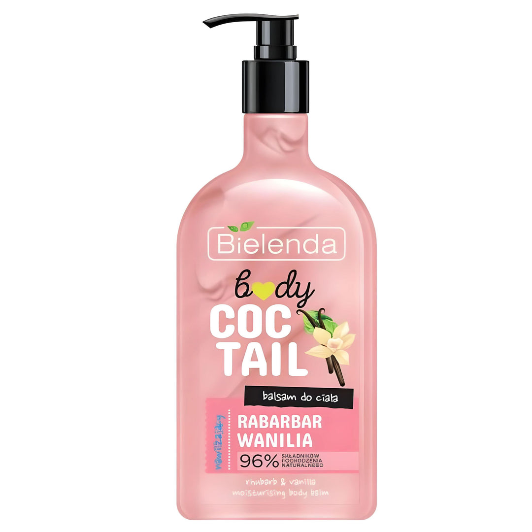 Bielenda Body Coctail Nawilżający Balsam do Ciała Rabarbar Wanilia 95% Naturalnych Składników 400ml