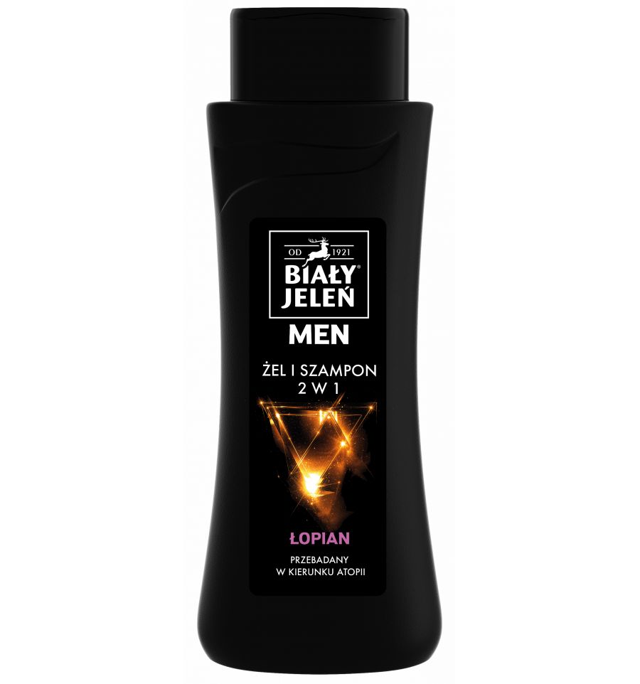 Biały Jeleń - For Men - Hypoallergenic GEL & SHAMPOO with BURDOCK AND MILK PROTEINS 300ml 5900133011261