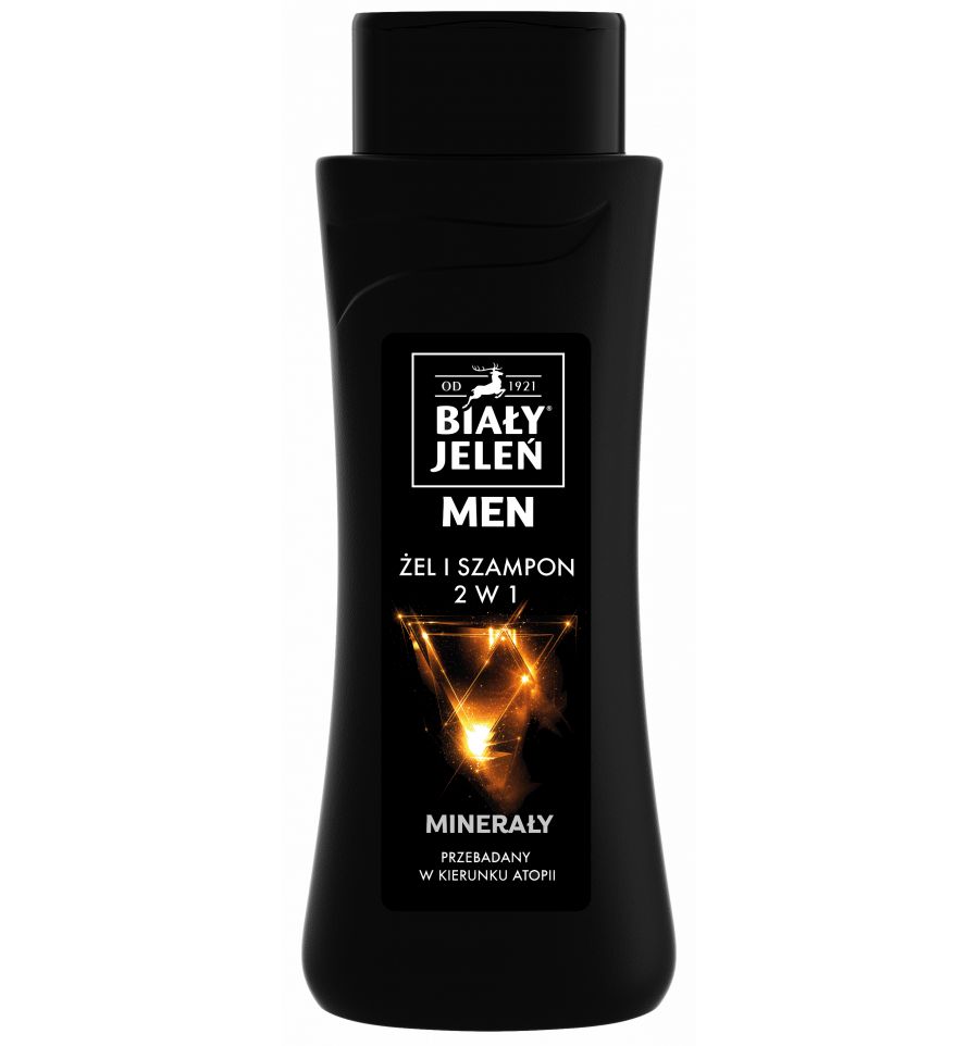 Biały Jeleń - For Men - Hypoallergenic GEL & SHAMPOO with BURDOCK and nanominerals 300ml 5900133009978