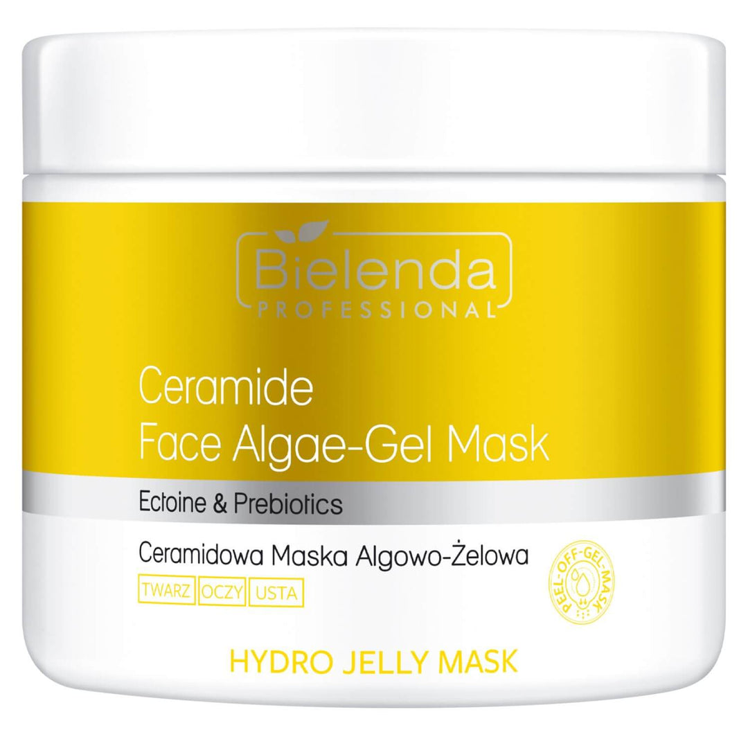 Bielenda Professional Hydro Jelly Face Algae Gel Mask Ceramidy Prebiotyki do Twarzy Oczy i Usta 190g