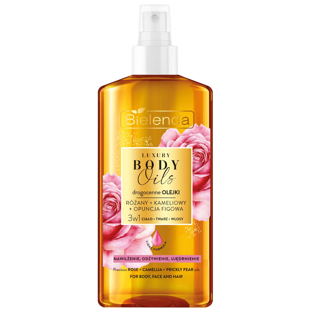 Bielenda Luxury 3w1 Rose Camellia Pricky Pear Oil do twarzy, ciała i włosów 150ml