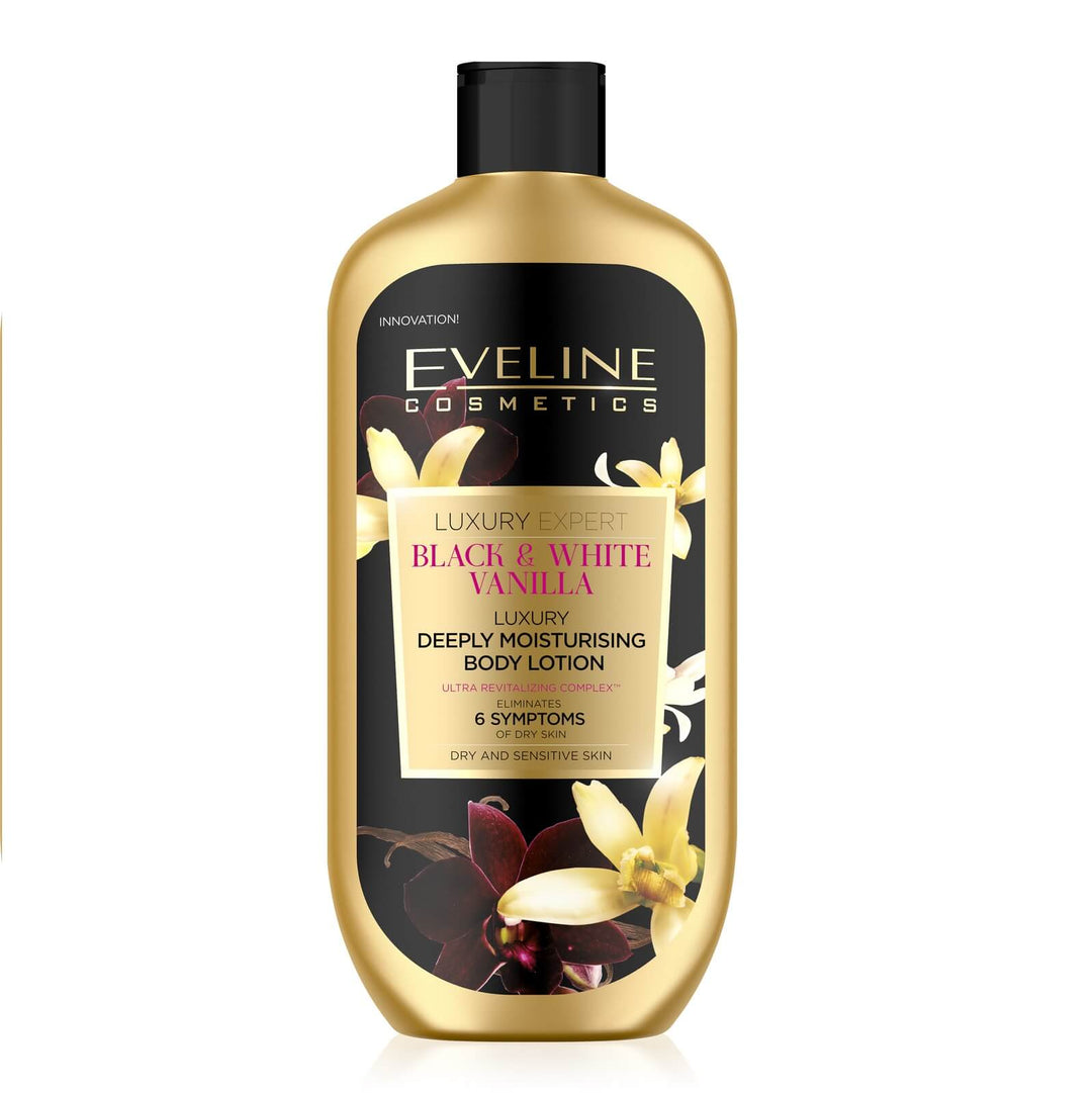 Eveline Luxury Expert Black &amp; White Vanilla Głęboko nawilżający balsam do ciała 350ml