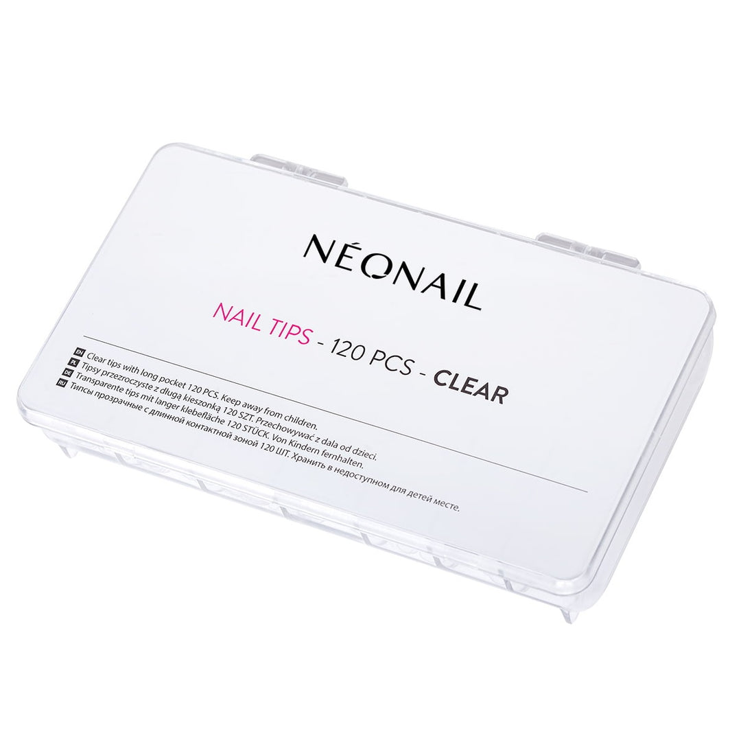 NeoNail Clear Tips for Gel and Acrylic Nails 120 pcs