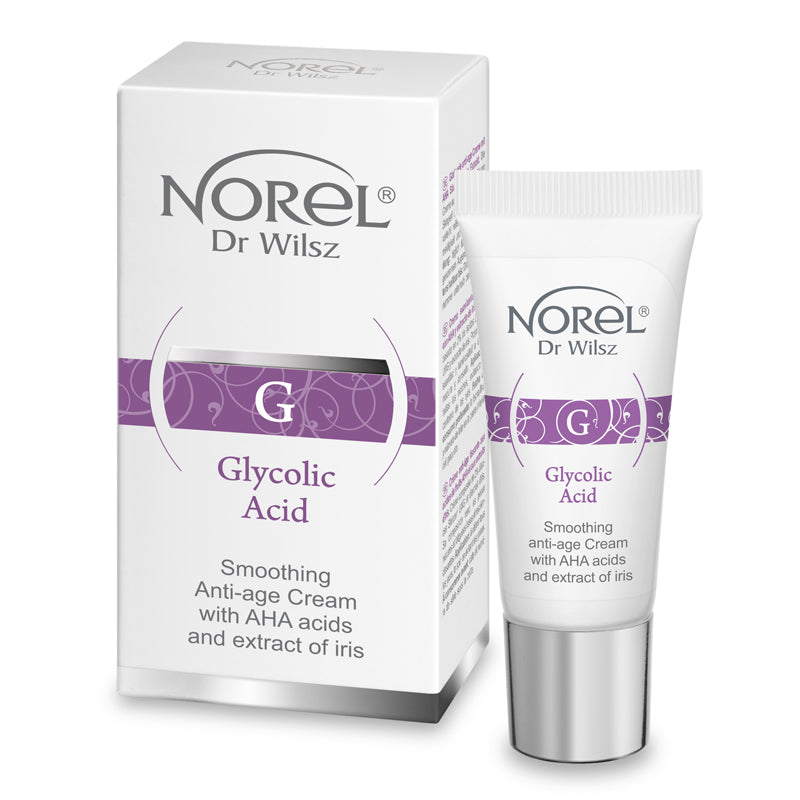 Norel Glycolic Acid Smoothing Anti-Age Cream z kwasami AHA i ekstraktem z irysa 15ml