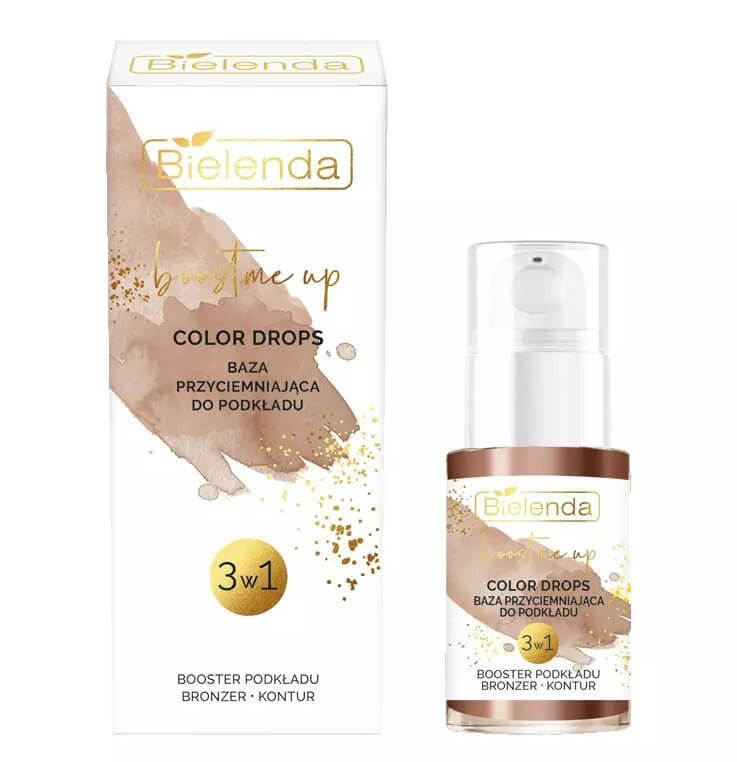 Bielenda Boost Me Up Color Drop 3in1 Tanning Foundation Base Foundation Booster, Bronzer, Contour 30ml