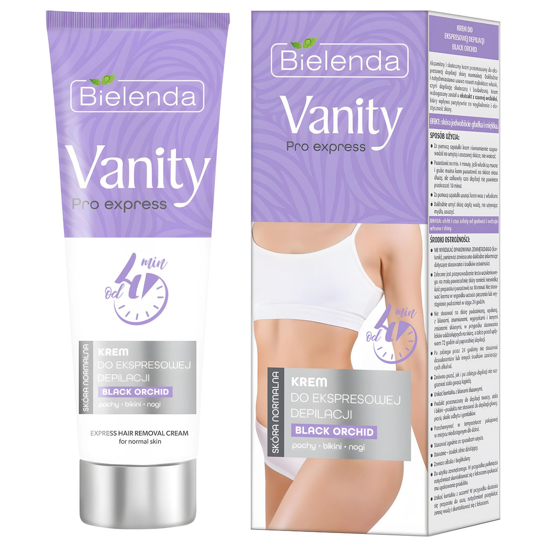 Bielenda Vanity Pro Express do ekspresowej depilacji bikini pachy nogi z czarną orchideą normalna skóra 75ml