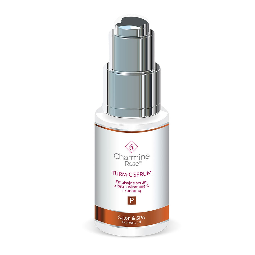 Charmine Rose Turm-C Serum with Vitamin C and Turmeric for Skin Discolouration Wrinkles and Dehydrated Skin 50ml