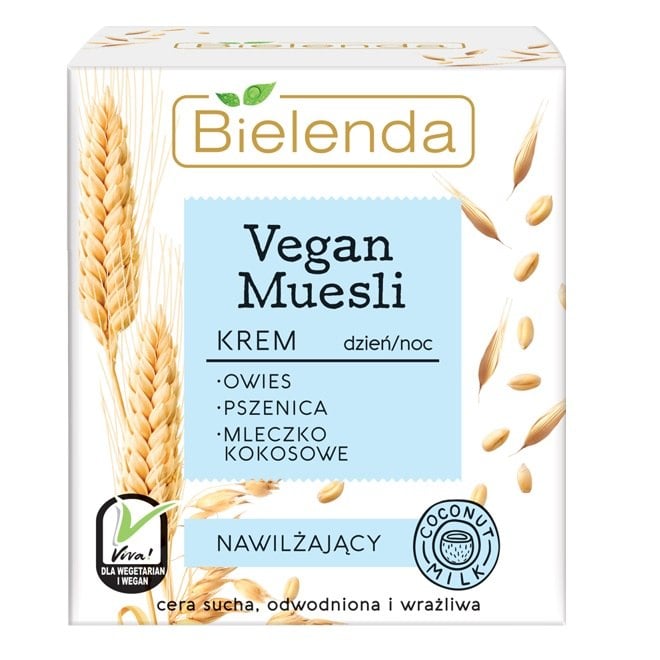 Bielenda Vegan Muesli Krem Nawilżający Owies Pszenica i Mleko Kokosowe 50ml