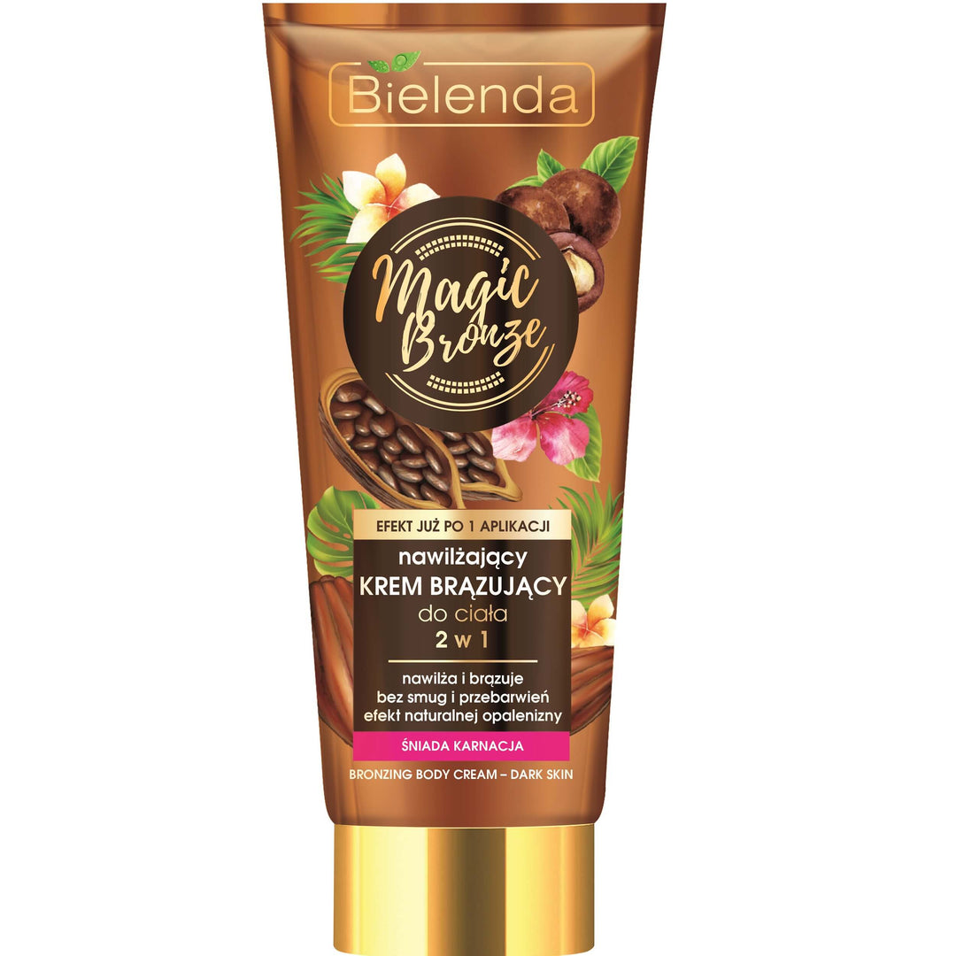 Bielenda Magic Bronze Nawilżający Krem Brązujący do Ciała 2w1 Ciemna Skóra 200ml