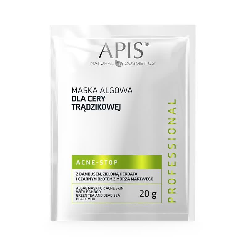 Apis Professional Acne Stop Algae Mask with Bamboo Green Tea and Dead Sea Black Mud 20g