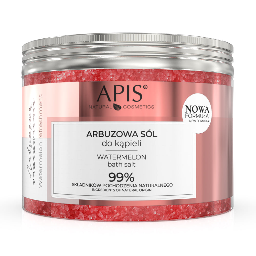 Sól do kąpieli Apis Watermelon 99% naturalnych składników 650g