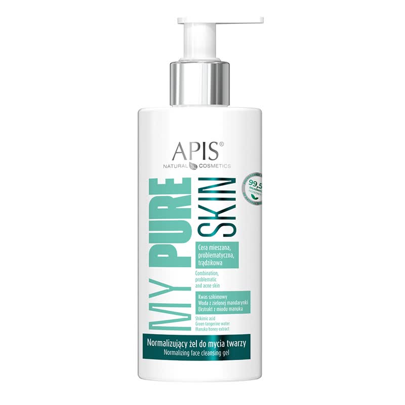 Apis My Pure Skin Cleanzing Wash Face Gel do skóry mieszanej, problematycznej, trądzikowej 300ml